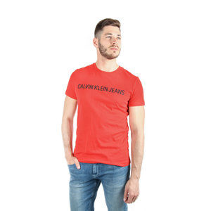 Calvin Klein pánské červené tričko Logo - M (645)